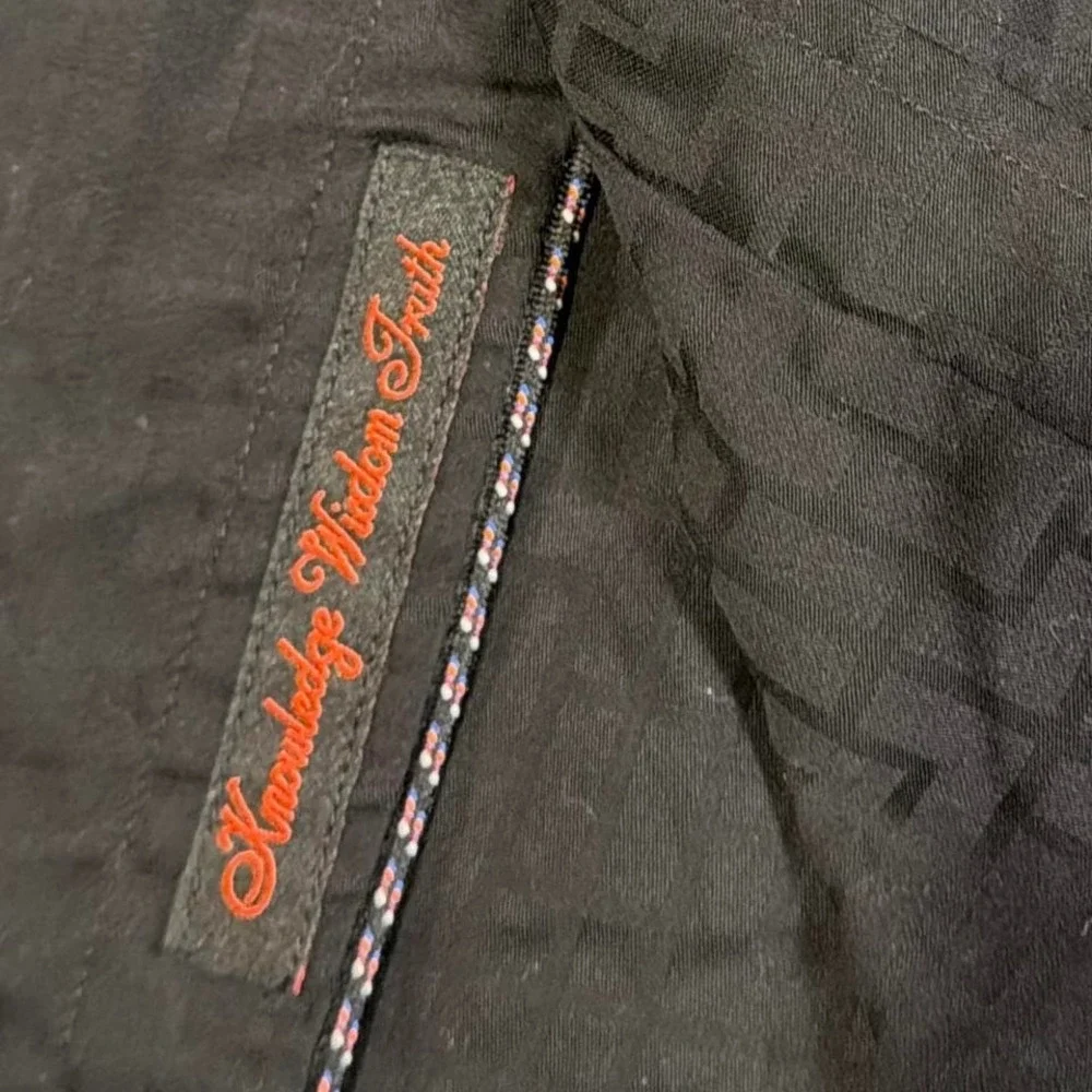 Limited Edition Robert‎ Graham Subtle Geometric Textured Black Button Up | 2XL